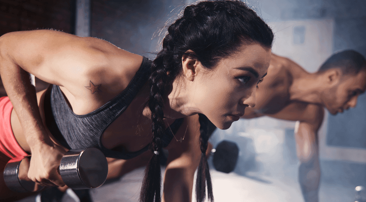 People engaging in exercise and hydration recovery after an aesthetic treatment